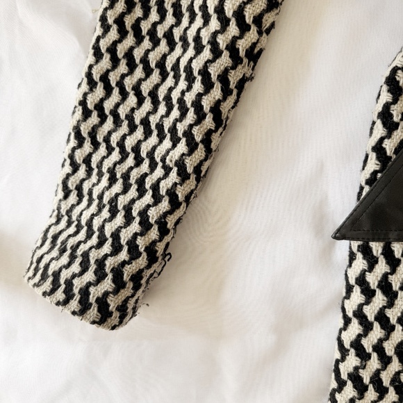 express houndstooth double breasted belted wool coat - Picture 5 of 8